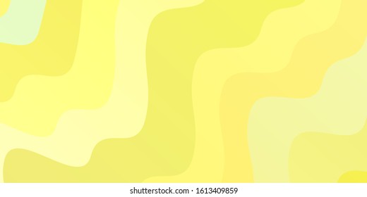 Light Yellow vector texture with curves. Colorful illustration in circular style with lines. Template for your UI design.