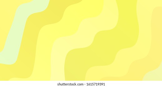 Light Yellow vector texture with curves. Colorful illustration in circular style with lines. Template for your UI design.