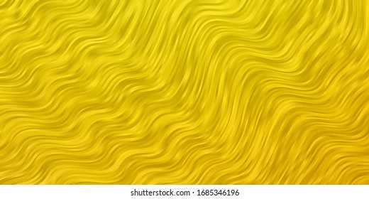 Light Yellow vector texture with curves. Bright illustration with gradient circular arcs. Pattern for websites, landing pages.
