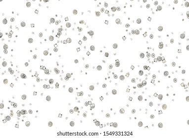 Light Yellow vector texture with delicious snacks. Beautiful colorful illustration with food in doodle style. Pattern for menu of cafes, bars, restaurants.