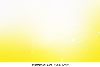 Light Yellow vector texture with disks, lines. Illustration with set of colorful abstract circles and lines. Completely new template for your brand book.
