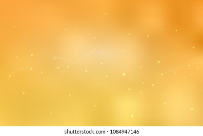 Light Yellow vector texture with disks. Abstract illustration with colored bubbles in nature style. New design for ad, poster, banner of your website.