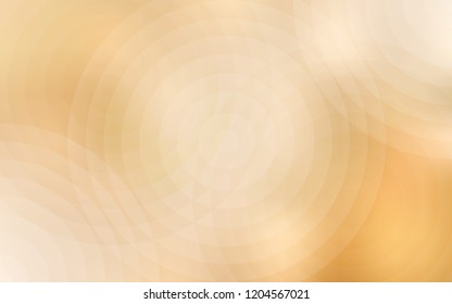 Light Yellow vector texture with disks. Blurred decorative design in abstract style with bubbles. Completely new template for your brand book.