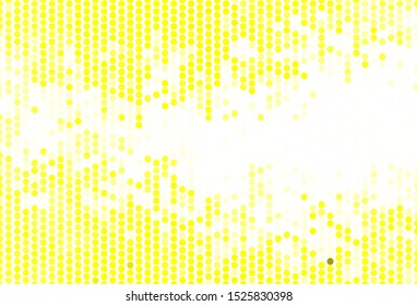 Light Yellow vector texture with disks. Abstract illustration with colored bubbles in nature style. Pattern for futuristic ad, booklets.