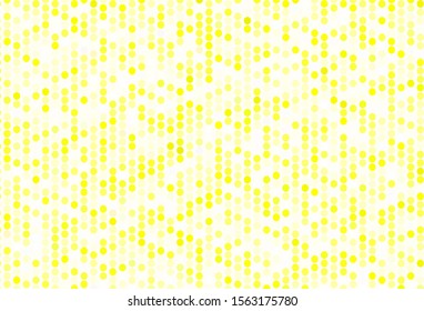 Light Yellow vector texture with disks. Blurred bubbles on abstract background with colorful gradient. Design for poster, banner of websites.