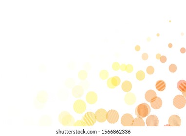Light Yellow vector texture with disks. Abstract illustration with colored bubbles in nature style. Pattern for futuristic ad, booklets.