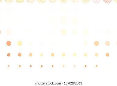 Light Yellow vector texture with disks. Abstract illustration with colored bubbles in nature style. New template for your brand book.