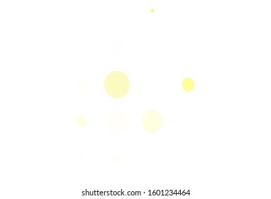 Light Yellow vector texture with disks. Illustration with set of shining colorful abstract circles. Pattern for beautiful websites.
