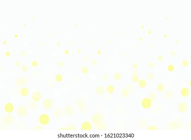 Light Yellow vector texture with disks. Illustration with set of shining colorful abstract circles. Pattern for textures of wallpapers.