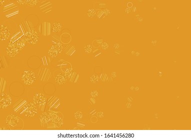 Light Yellow vector texture with disks. Blurred decorative design in abstract style with bubbles. Pattern for beautiful websites.