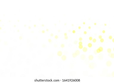 Light Yellow vector texture with disks. Illustration with set of shining colorful abstract circles. Pattern for textures of wallpapers.