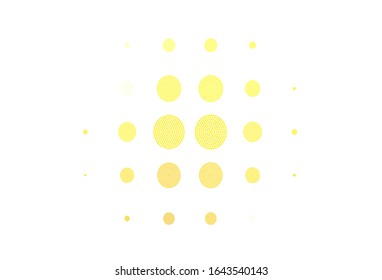 Hellgelbe Vektorillustration mit Scheiben. Abstrakte Illustration mit farbigen Bläschen im Naturstil. Design für Ihre Unternehmenswerbung.