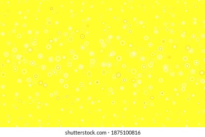Light Yellow vector texture with disks. Modern abstract illustration with colorful water drops. Pattern for futuristic ad, booklets.