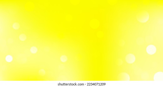 Light yellow vector texture with disks. Illustration with set of shining colorful abstract spheres. New template for a brand book.
