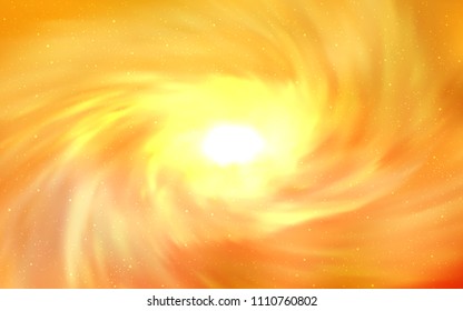 Light Yellow vector texture with milky way stars. Glitter abstract illustration with colorful cosmic stars. Pattern for astronomy websites.