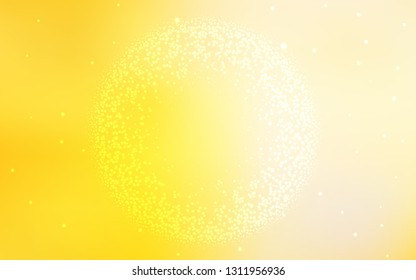 Light Yellow vector texture with milky way stars. Modern abstract illustration with Big Dipper stars. Best design for your ad, poster, banner.