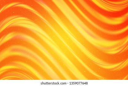 Light Yellow vector texture with milky way stars. Shining colored illustration with bright astronomical stars. Pattern for futuristic ad, booklets.