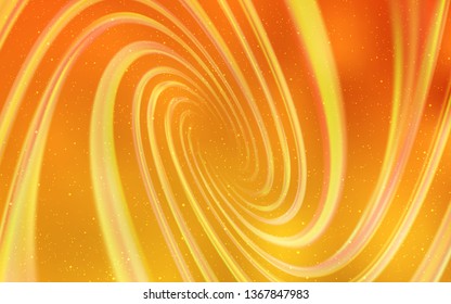Light Yellow vector texture with milky way stars. Shining colored illustration with bright astronomical stars. Smart design for your business advert.