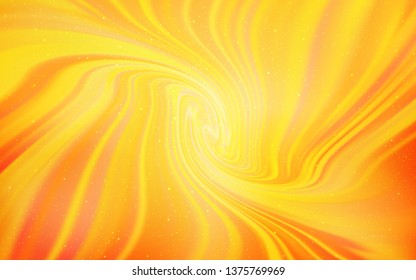 Light Yellow vector texture with milky way stars. Blurred decorative design in simple style with galaxy stars. Pattern for futuristic ad, booklets.