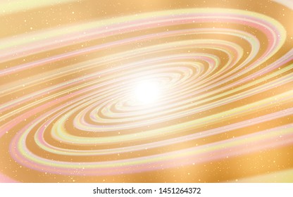 Light Yellow vector texture with milky way stars. Space stars on blurred abstract background with gradient. Best design for your ad, poster, banner.