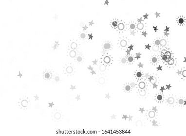 Light Yellow vector texture with small stars, suns. Blurred decorative design in simple style with stars, suns. Smart design for your business advert.