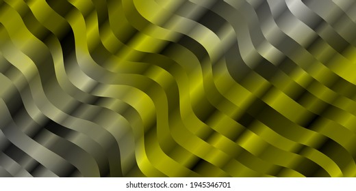 Light Yellow vector texture with wry lines. Gradient illustration in simple style with bows. Template for cellphones.