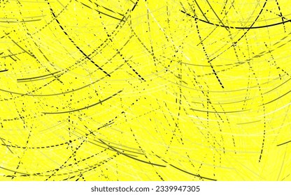 Light Yellow vector texture with wry lines. Shining colorful illustration in simple curve style. New composition for your brand book.