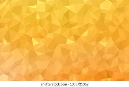 Light Yellow vector triangle mosaic template. Creative geometric illustration in Origami style with gradient. Template for cell phone's backgrounds.