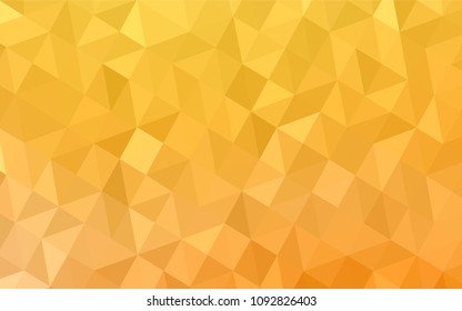 Light Yellow vector triangle mosaic template. Geometric illustration in Origami style with gradient.  A new texture for your web site.