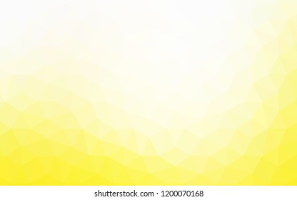 Light Yellow vector triangle mosaic texture. Shining polygonal illustration, which consist of triangles. Triangular pattern for your design.