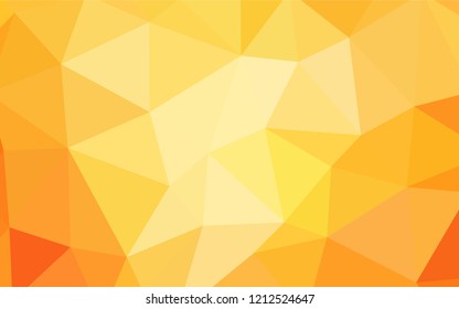 Light Yellow vector triangle mosaic cover. Geometric illustration in Origami style with gradient.  Brand new design for your business.