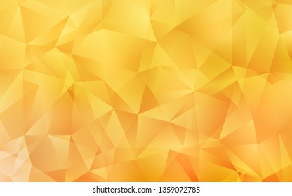 Light Yellow vector triangle mosaic template. Elegant bright polygonal illustration with gradient. Brand new design for your business.
