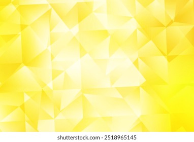 Light Yellow vector triangle mosaic background. Creative geometric illustration in Origami style with gradient. Brand new design for your business.