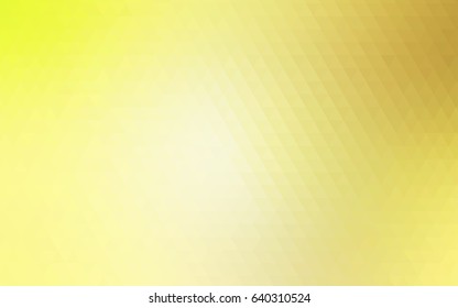 Light Yellow vector triangle mosaic pattern. An elegant bright illustration with gradient. The textured pattern can be used for background.