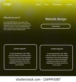 Light Yellow vector ui ux kit with space stars. Colorful ui/ux kit with header consisted of clouds & stars. Beautiful layout for websites, landing pages.