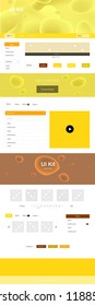 Light Yellow vector wireframe kit with abstract circles. Colorful illustration in abstract memphis style with gradient. This template you can use for landing pages.