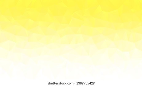 Light yellow and white mosaic background design in low poly style, vector illustration template