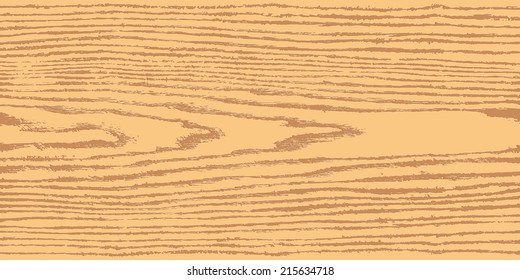 Light yellow wood texture background in horizontal format. Realistic plank with annual years circles. Natural pattern swatch template in flat style. Design elements save in vector illustration 8 eps