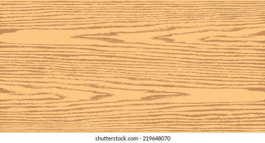 Light yellow wood texture background in horizontal format. Realistic plank with annual years circles in flat style. Design elements save in vector illustration 8 eps