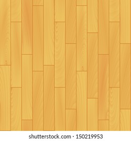 Light yellow wooden floor realistic seamless background, vector. Includes clipping mask for more edit options,