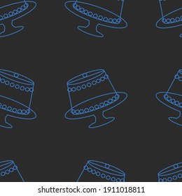Light-blue cakes on a dark-blue background.