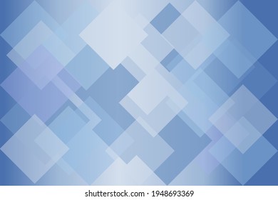 Light-Blue decorative geometric abstract template, vector background from squares of different shades and transparency. Design for covers, advertisements, posters, banners.