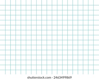 lightblue grid square graph line full page on white paper background 