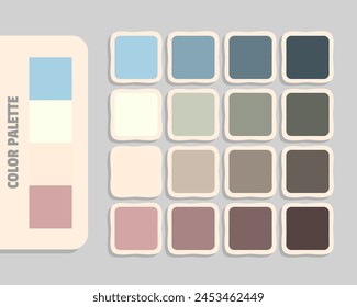 lightblue ivory papayawhip tan color palette, colour matching, rgb colors, harmonious colours catalog sample, design and edit idea