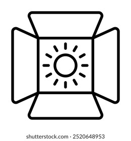 Ilustração do vetor de linha do ícone Lightbox