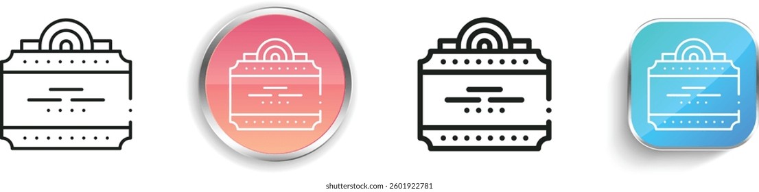 lightbox icon. Thin Linear, Regular and Button Style Design Isolated On White Background
