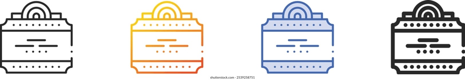 lightbox icon.Thin Linear, Gradient, Blue Stroke and bold Style Design Isolated On White Background