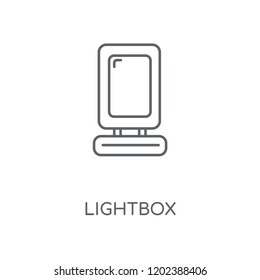 Lightbox linear icon. Lightbox concept stroke symbol design. Thin graphic elements vector illustration, outline pattern on a white background, eps 10.