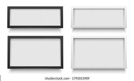 Lightbox signs. Advertising light box template, banner promotion isolated for advertisement. Vector illustration