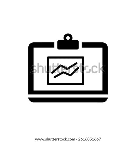 Lightbox with Sketch Clipped on Top Icon in Solid Black Design